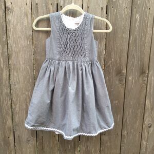 The Children's Place size 6X/7 dress black white gingham sleeveless pintuck